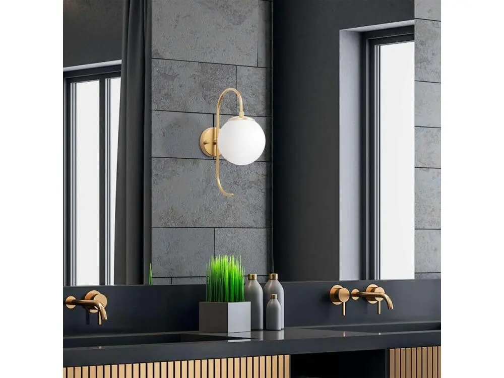 Applique murale en métal Jewel avec ampoule LED incluse