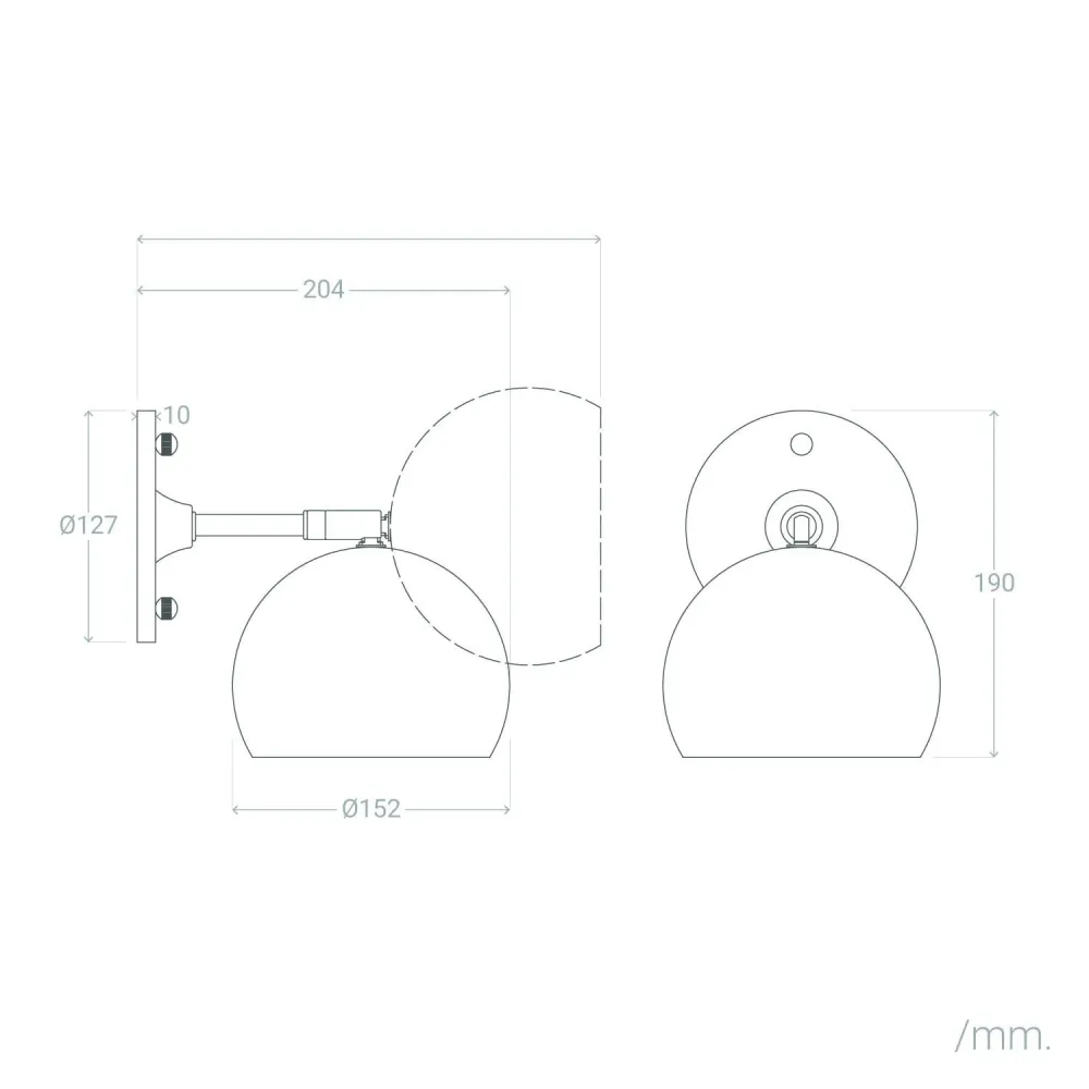 Applique murale en métal modèle Belta avec éclairage LED. pour salle de bain IP44
