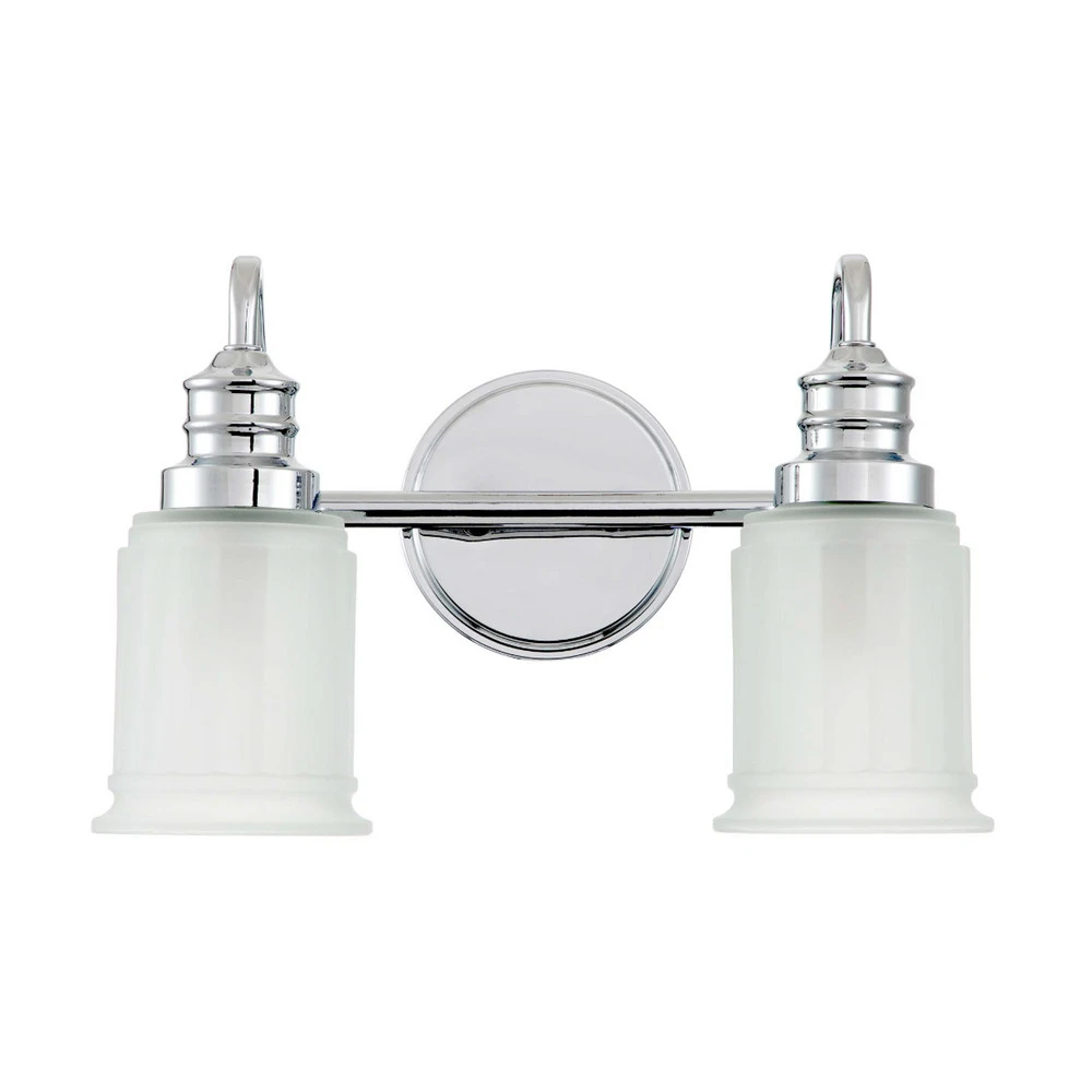 Applique murale Swell IP44, à 2 lampes, acier chromé poli