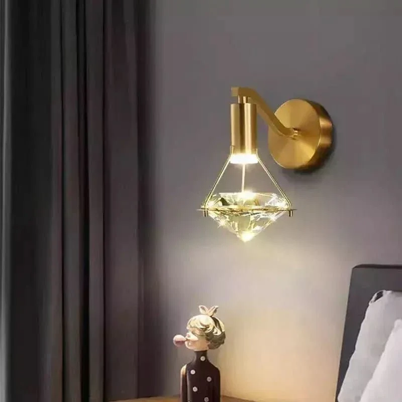 Applique Murale Tête de Lit Diamant | Reflet De valeur avec interrupteur intégré