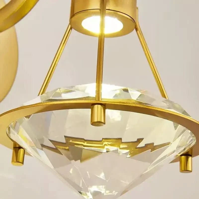 Applique Murale Tête de Lit Diamant | Reflet De valeur avec interrupteur intégré