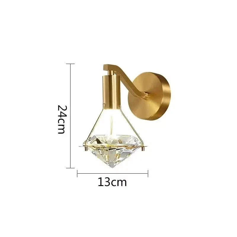 Applique Murale Tête de Lit Diamant | Reflet De valeur avec interrupteur intégré