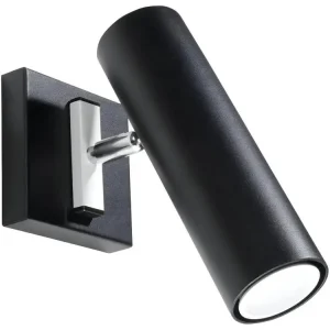 Applique novateur en acier - 1 sources lumineuses - L.8 x H.20 cm - noir