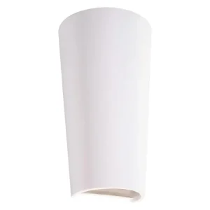 Applique novateur en céramique - 1 sources lumineuses - L.16,5 x H.29 cm - blanc