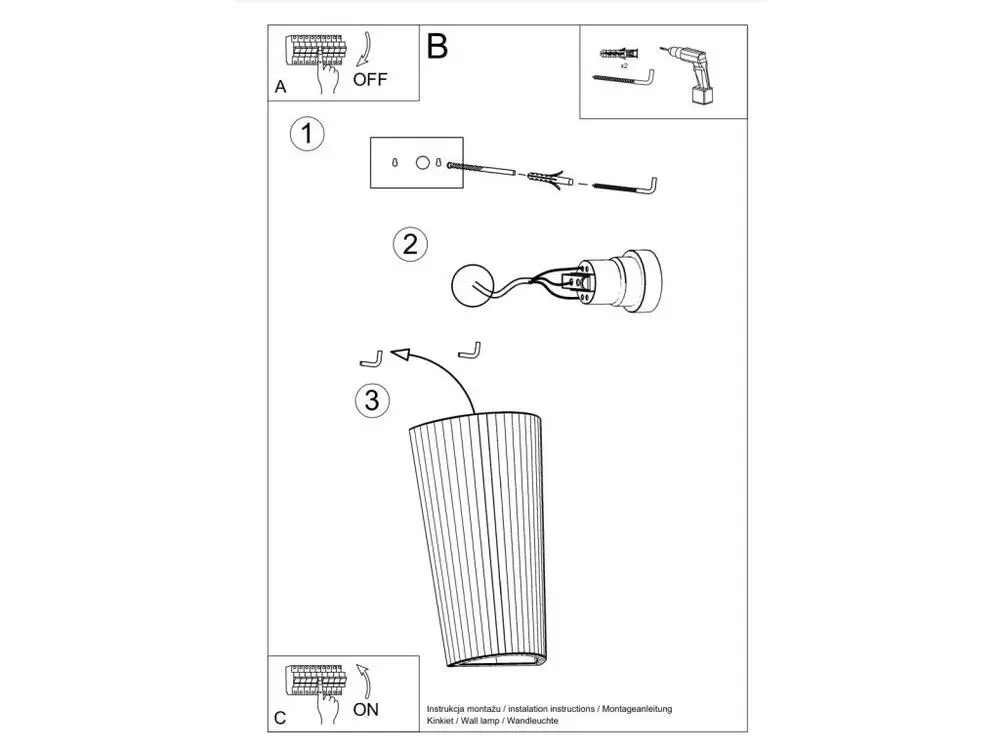 Applique novateur en céramique - 1 sources lumineuses - L.16,5 x H.29 cm - blanc