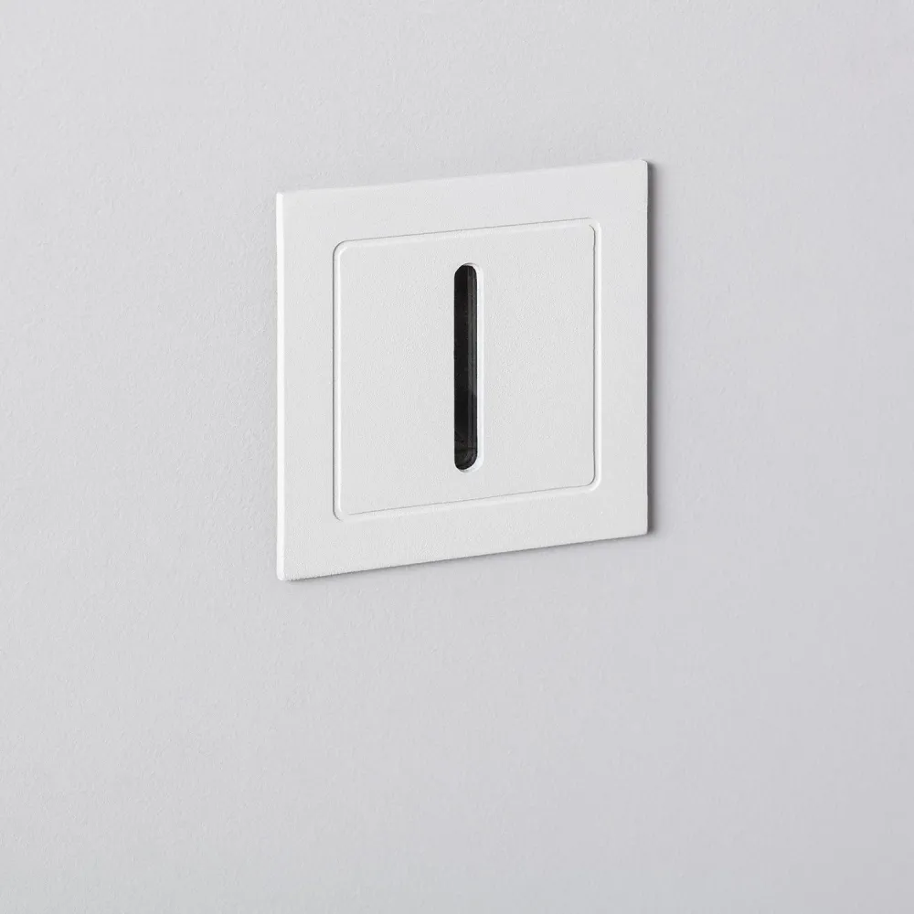 Applique orientable Applique murale extérieure blanche, LED 3W encastrée, design linéaire Wabi.