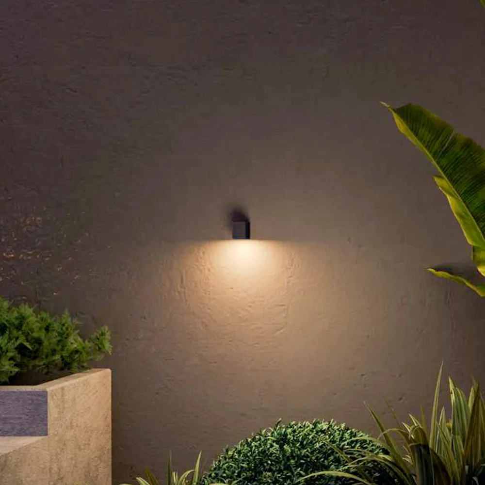 Applique orientable Calex applique d'extérieur GU10, downlight, hauteur 8 cm, noir