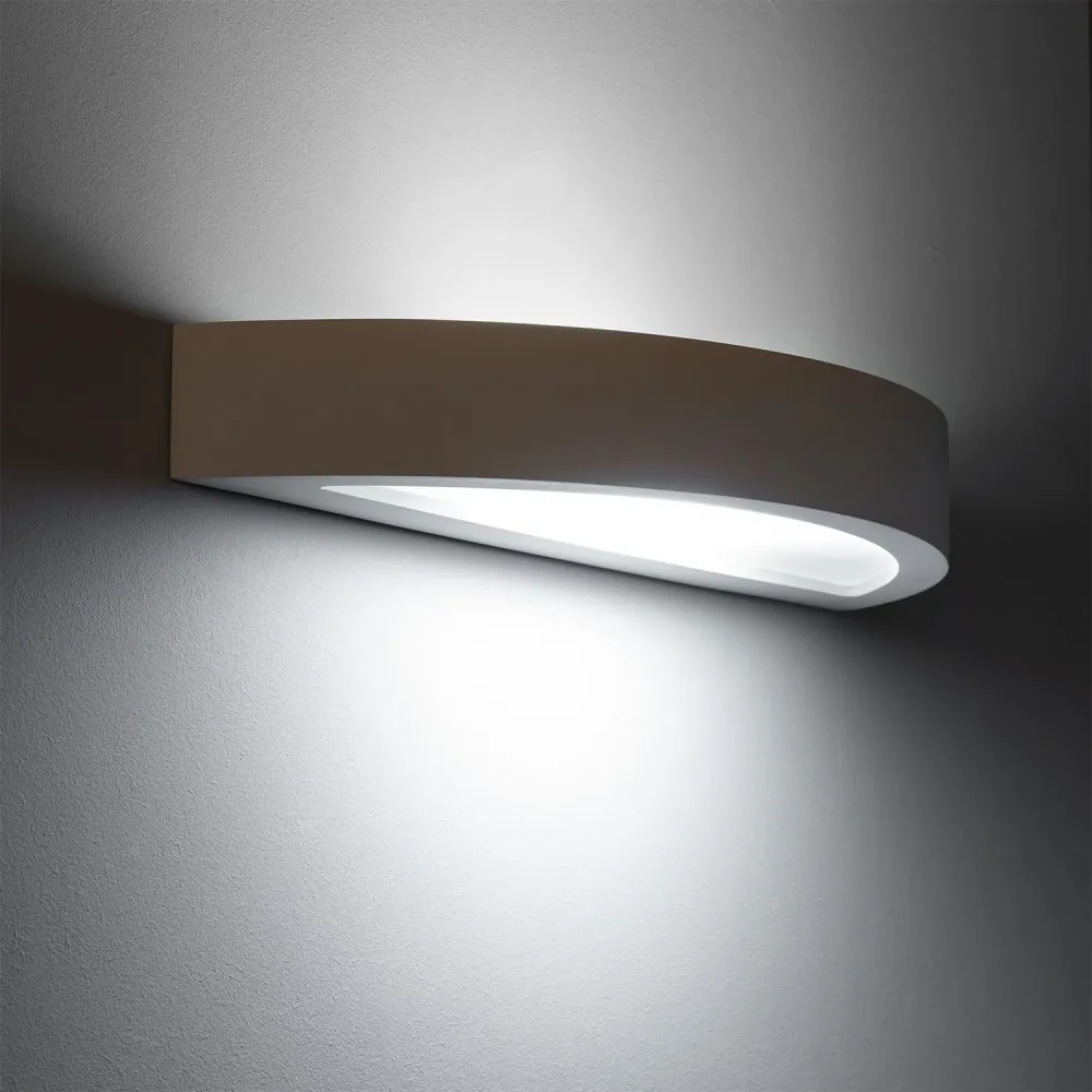 Applique en plâtre avec duo éclairage LED pour illumination murale