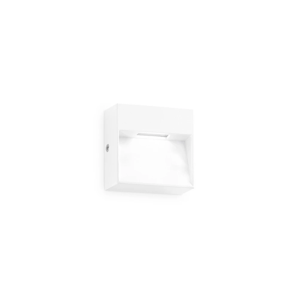 Applique pour couloir Ideal Lux applique d'extérieur LED Dedra, blanc, 10 x 10 cm