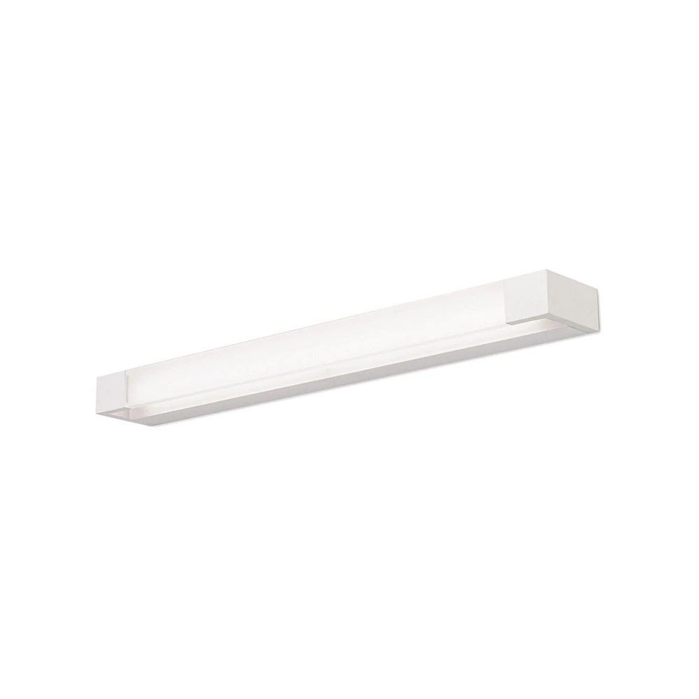 Applique pour miroir LED Marilyn 57 cm blanche en verre opalin