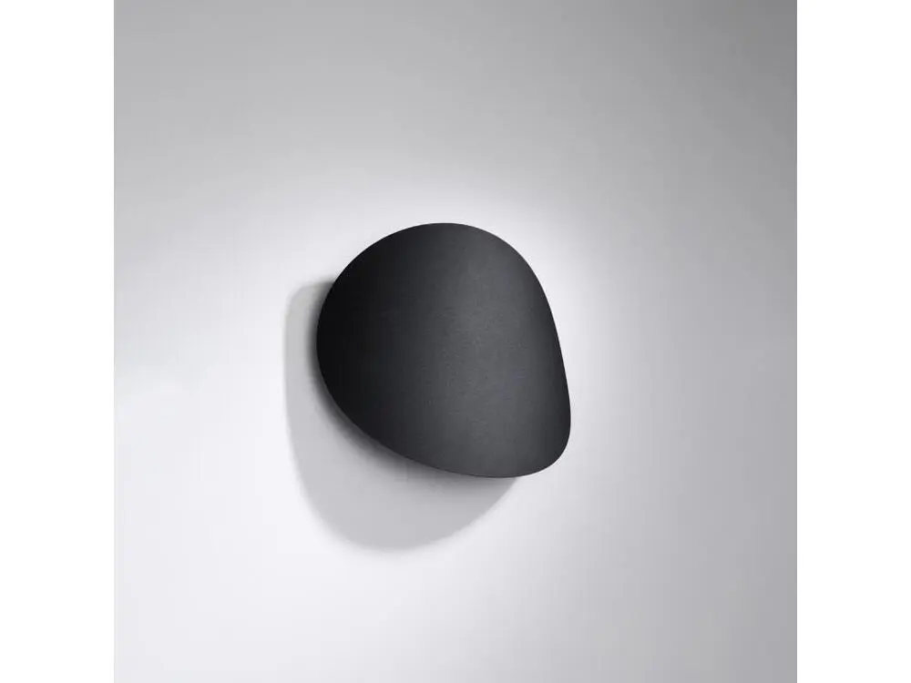 Applique récent en acier - 2 sources lumineuses - L.25 x H.29 cm - noir