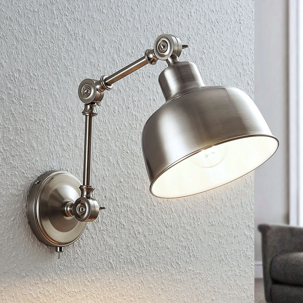 Applique Rosita, nickel satiné, réglable Style moderne