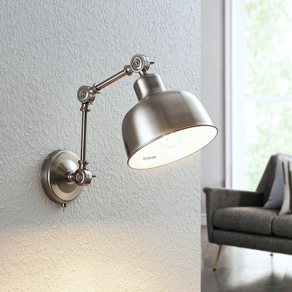 Applique Rosita, nickel satiné, réglable Style moderne