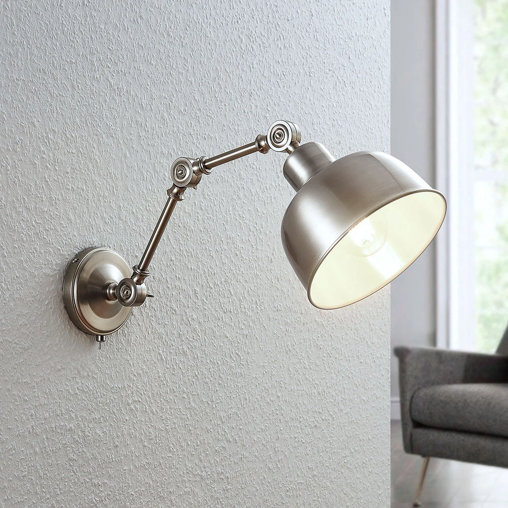 Applique Rosita, nickel satiné, réglable Style moderne
