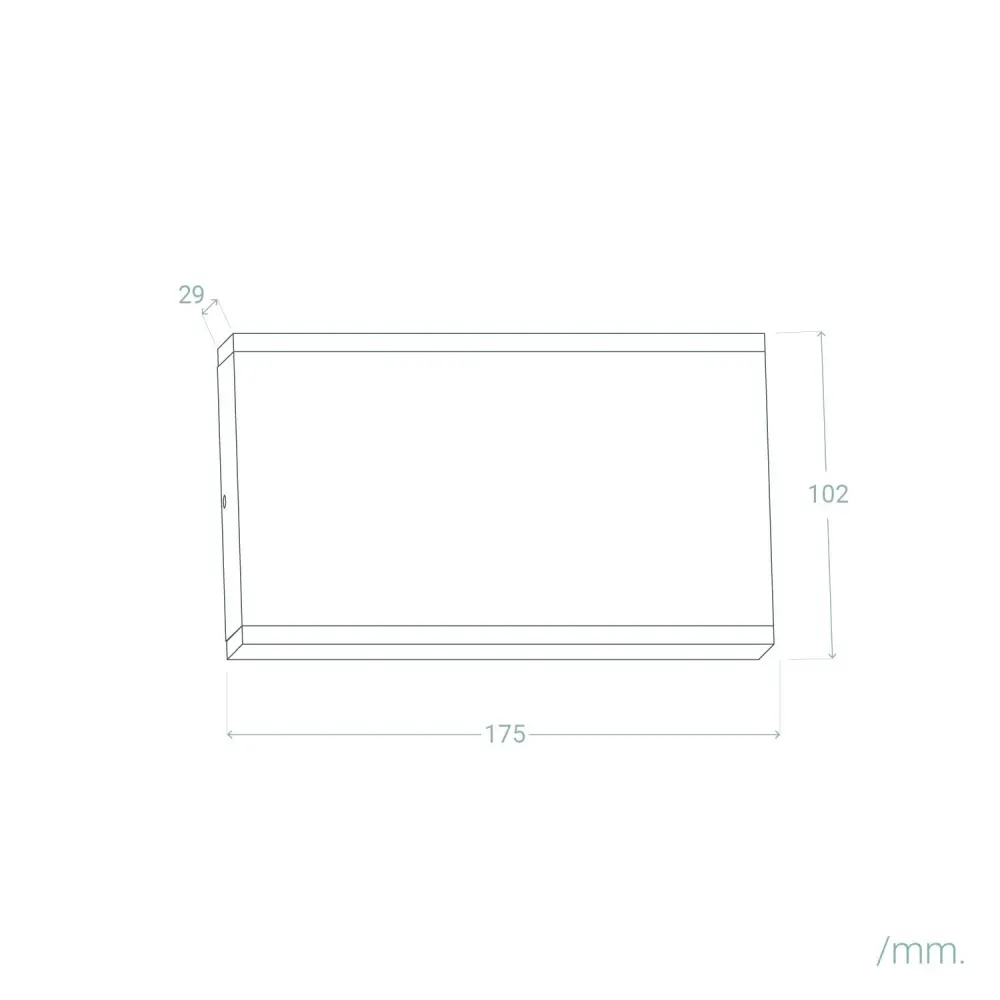 Applique de salle de bain Applique murale blanche à LED pour extérieur, 10W, éclairage rectangulaire bilatéral.