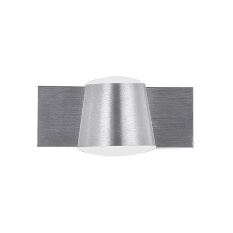 Applique de vanité de salon conique en métal de Style Facile, 1/2/3 têtes, luminaire mural argenté en lumière chaude/blanche