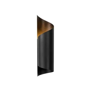 Applique à variateur Applique Murale Interieur, Lampe Murale Industrielle Bois, Noir 10x16x35 Cm