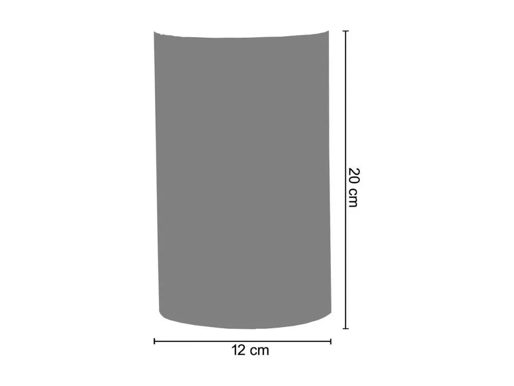 Appliquedemi-cylindre métal ivoire20cm. avec fixation invisible
