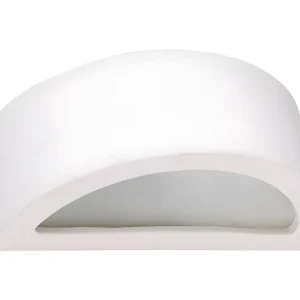 Appliques actuel en céramique - 1 sources lumineuses - L.20 x H.10 cm - blanc - Montage Facile