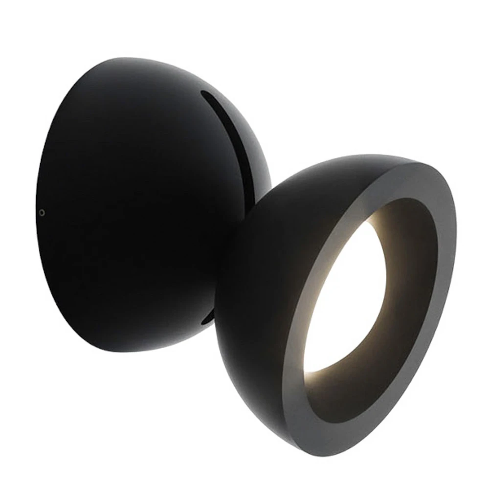 Axolight DoDot applique LED, noire 15° avec bras réglable