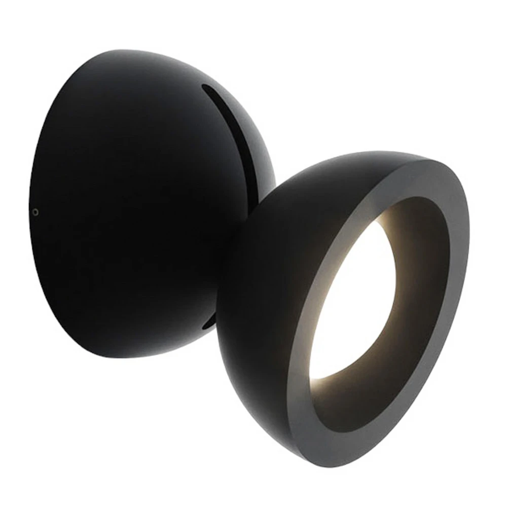 Axolight DoDot applique LED, noire 35° Dimensions : 15 x 30 cm