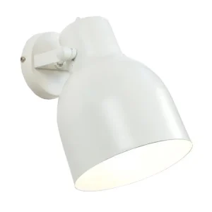 CARLSON B - Applique articulé métal blanc d'ivoire en verre opalin