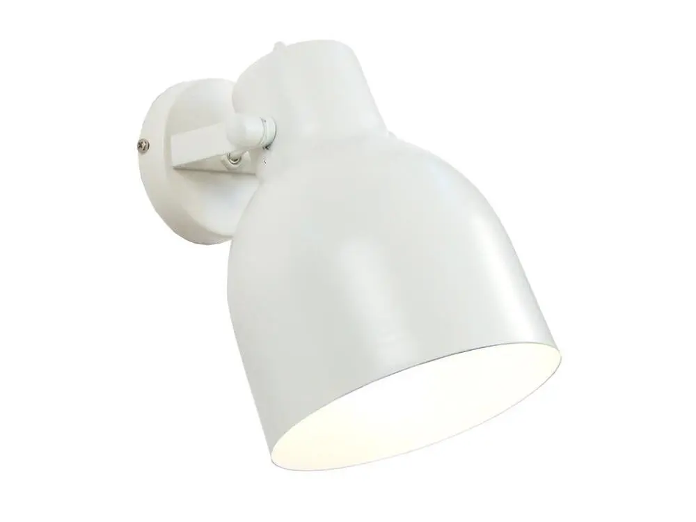 CARLSON B - Applique articulé métal blanc d'ivoire en verre opalin