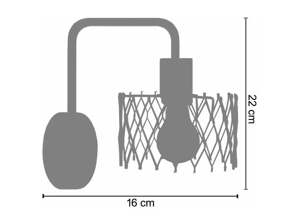 Certifié CE Applique acier blanc 22 cm.