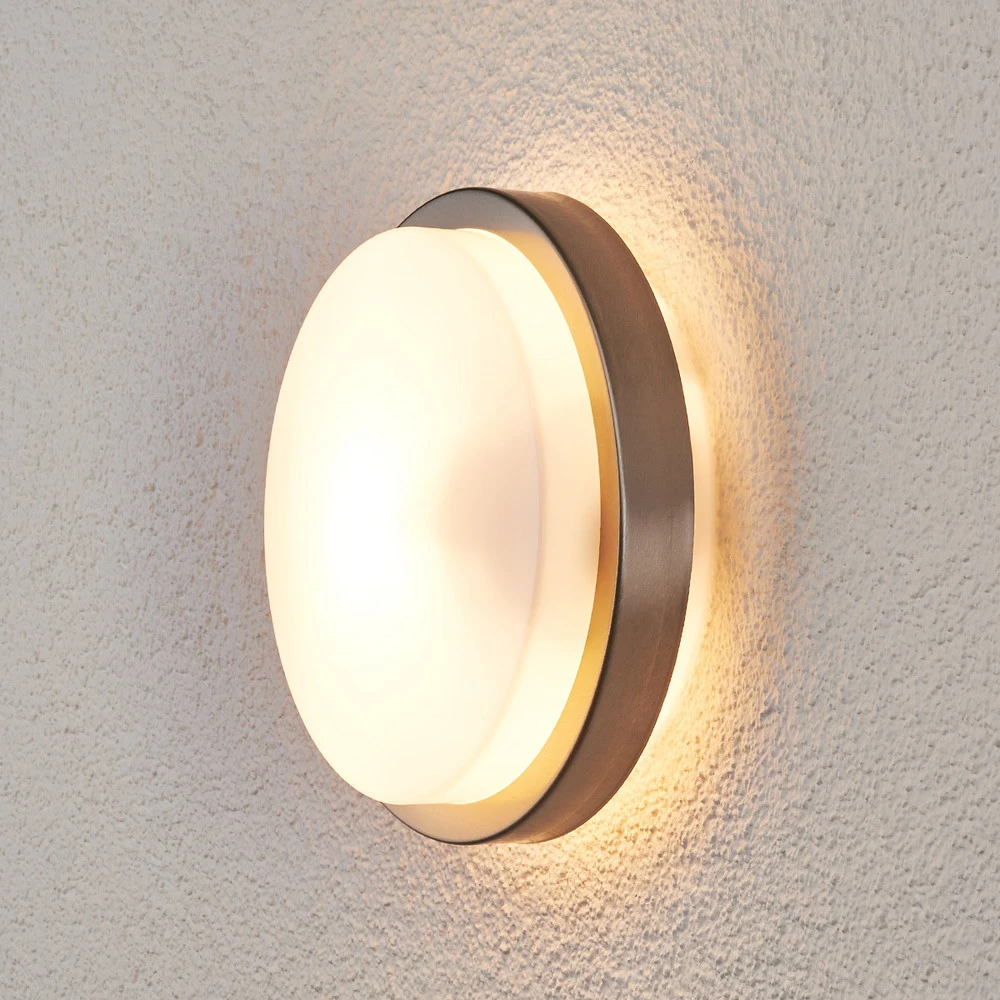 Certifié CE Applique d'extérieur ronde Fero, acier inoxydable