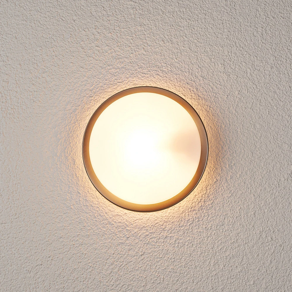 Certifié CE Applique d'extérieur ronde Fero, acier inoxydable