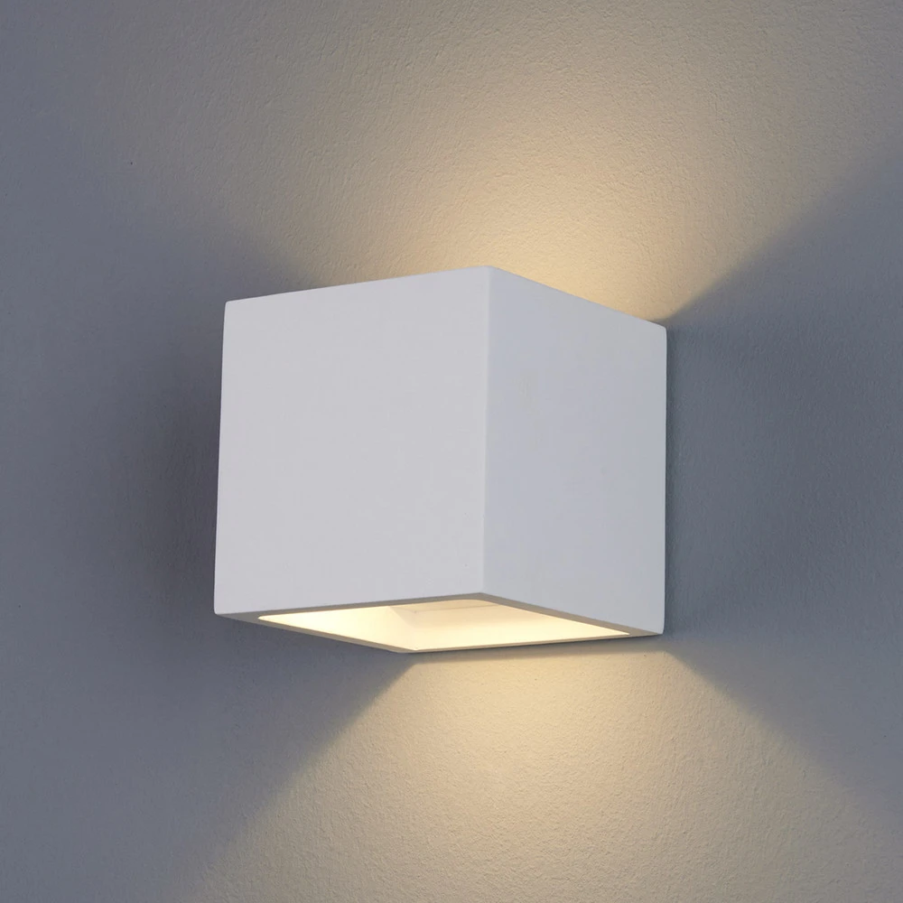 Certifié CE Applique LED Marita cubique en plâtre