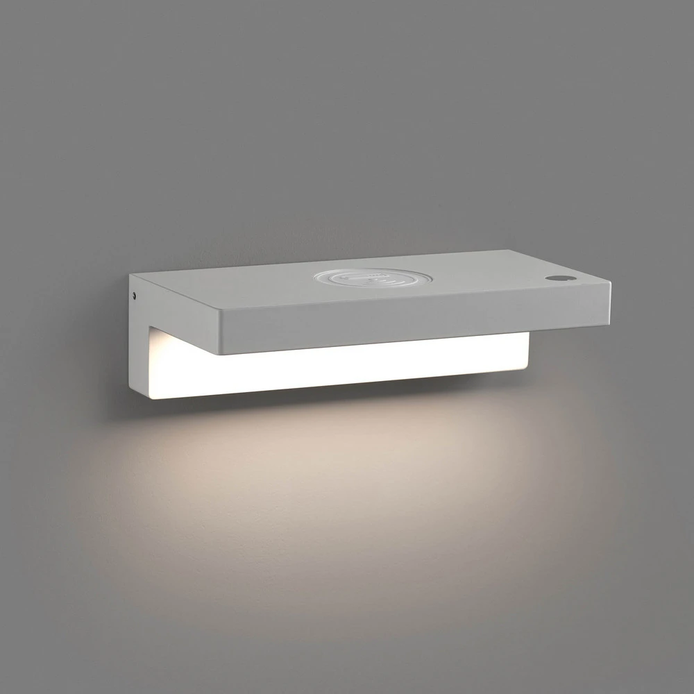 Certifié CE Applique LED Well, chargeur USB+Wireless, blanche