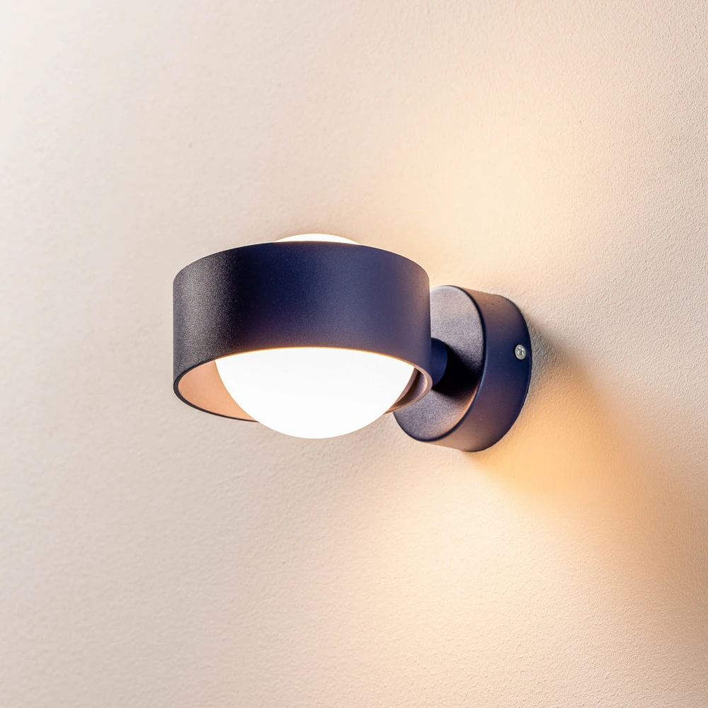 Certifié CE Applique Mado en acier, bleue, à une lampe