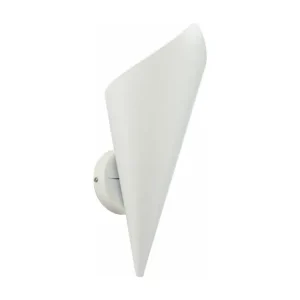 Certifié CE Applique métal acier ivoire 25 cm.
