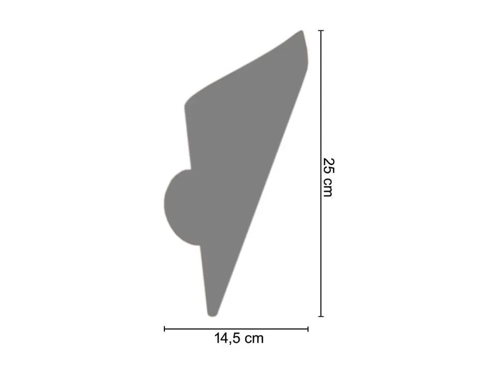Certifié CE Applique métal acier ivoire 25 cm.