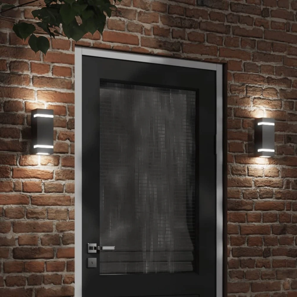 Certifié CE Applique murale d'extérieur noir acier inoxydable