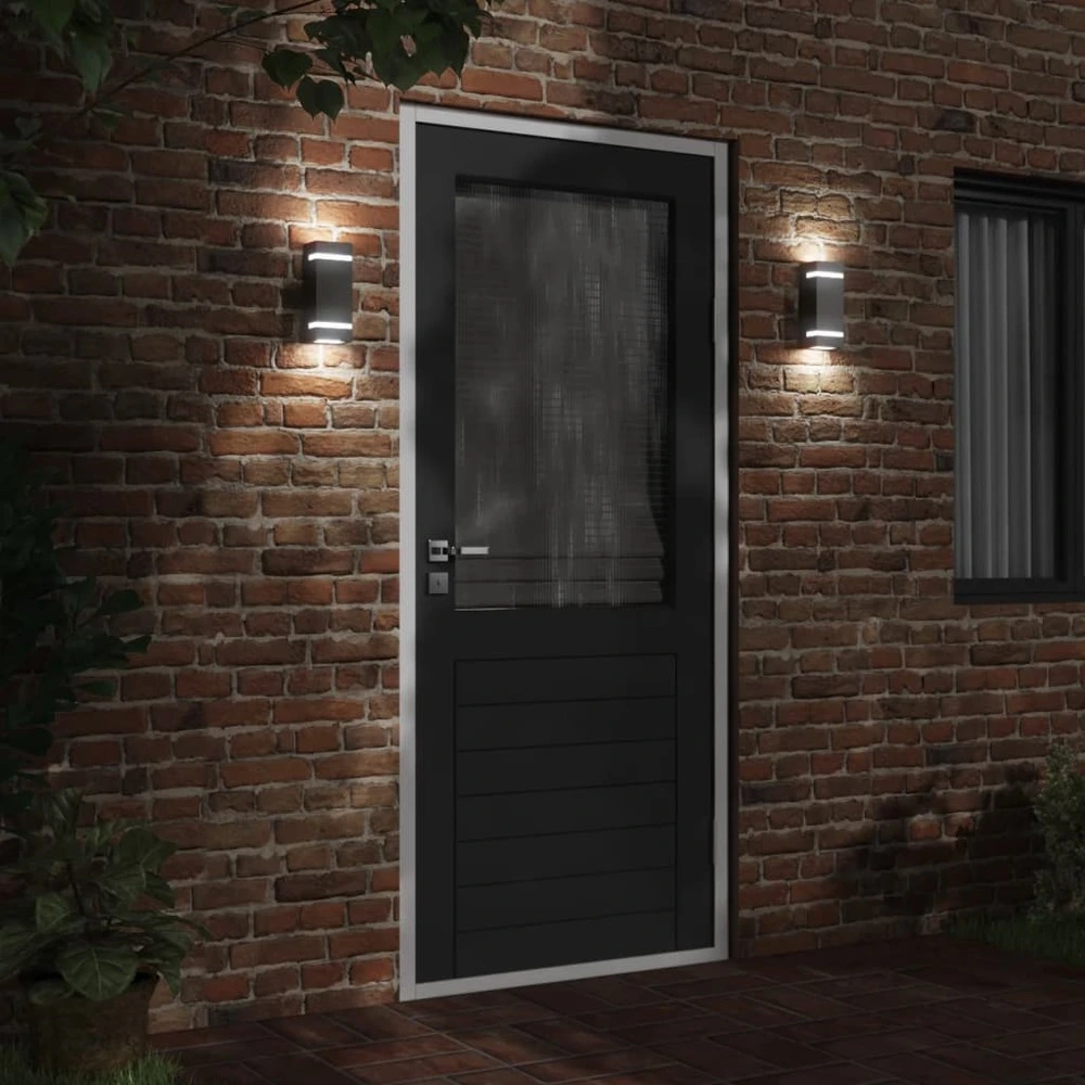 Certifié CE Applique murale d'extérieur noir acier inoxydable