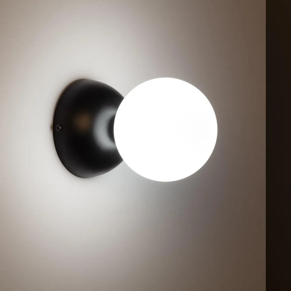 Certifié CE Applique murale en métal et verre avec éclairage LED Poe