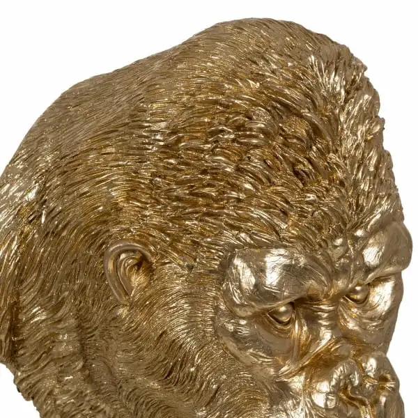 Certifié CE Applique Murale Tête de Gorille Dorée