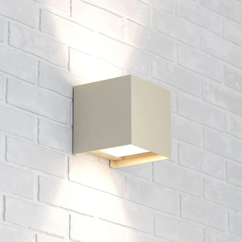 Certifié CE Applique murale Zuza 2, crème, métal, quatre ailes, 10 cm, G9