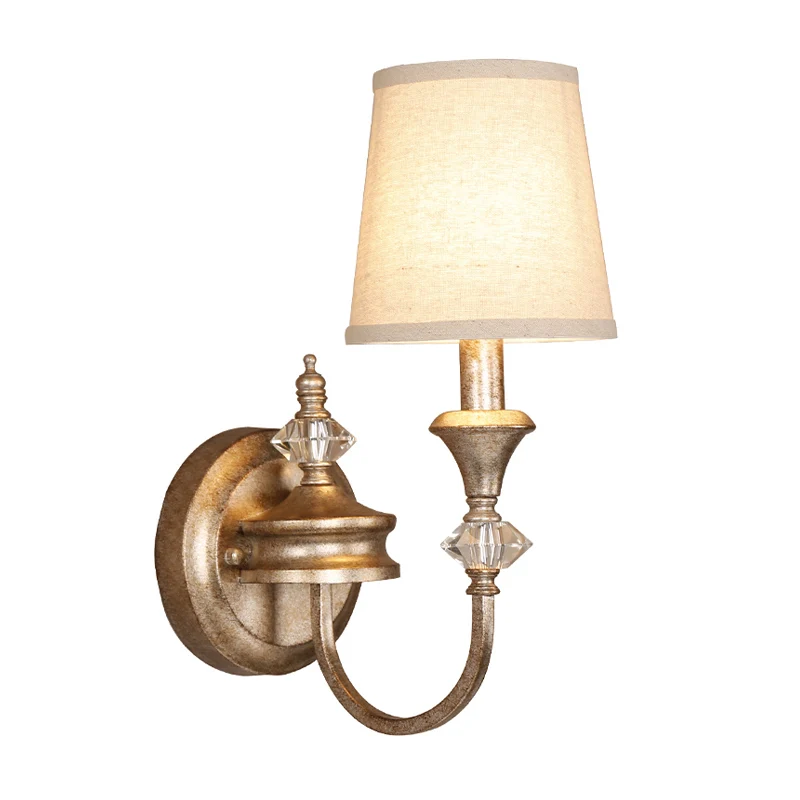 Certifié CE Applique de restaurant candélabre/cône en métal antique, lampe murale rouille à lumière singulier avec abat-jo...