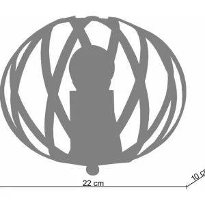Certifié CE CITROUILLE - Applique demi bol métal or