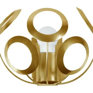Certifié CE JUPITER - Applique demi bol métal or