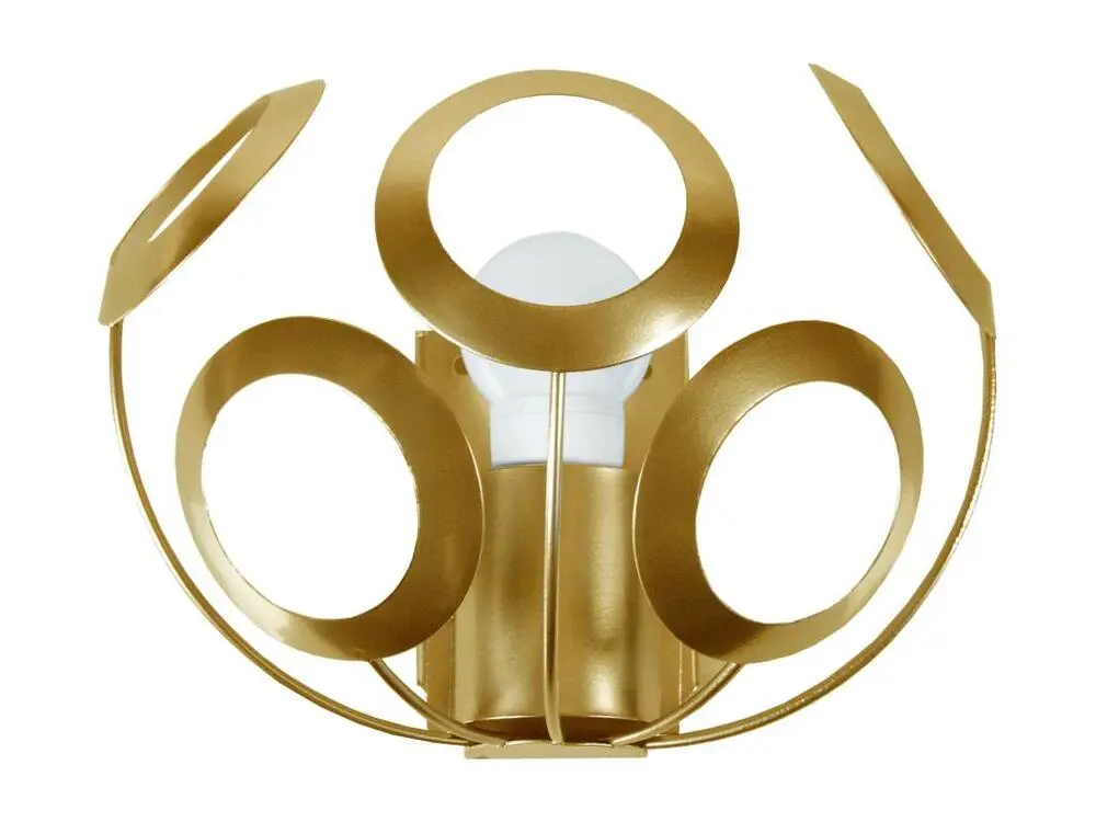 Certifié CE JUPITER - Applique demi bol métal or