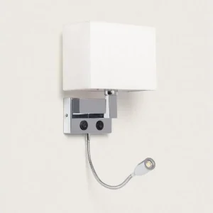 Certifié CE Ledkia Applique Murale Métal avec Flex LED de Lecture Waldorf