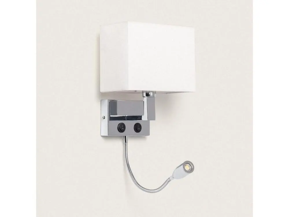 Certifié CE Ledkia Applique Murale Métal avec Flex LED de Lecture Waldorf