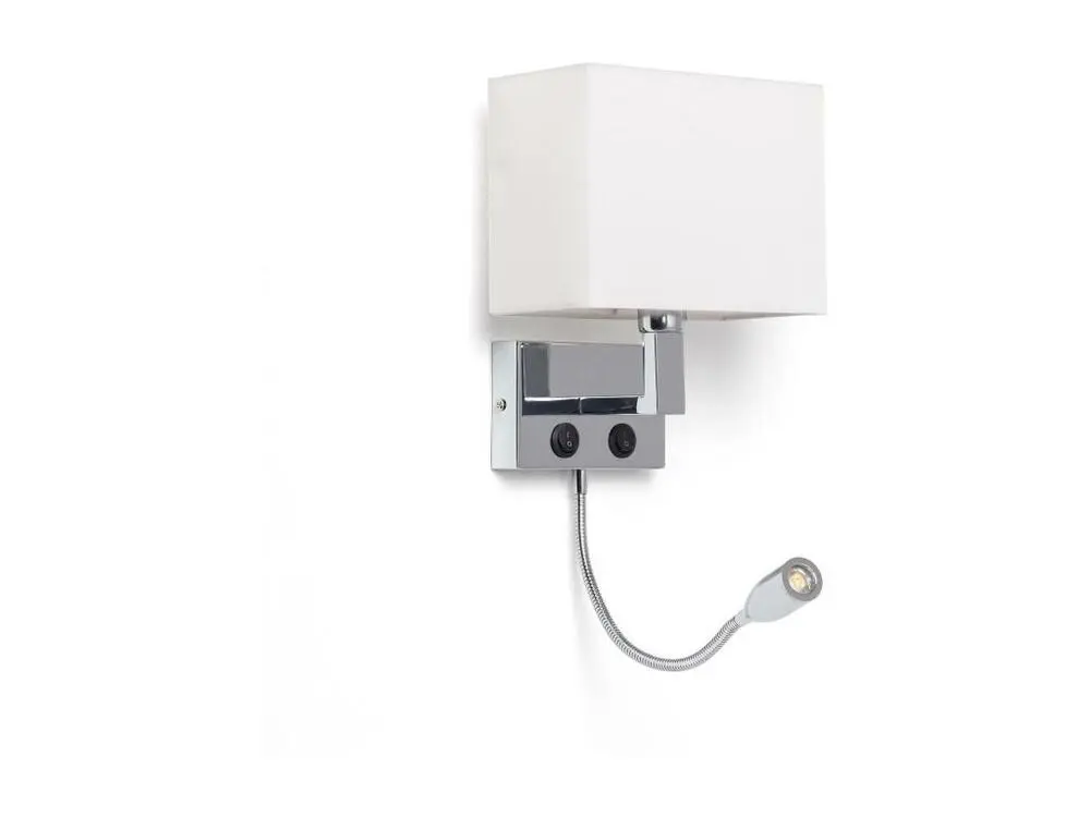 Certifié CE Ledkia Applique Murale Métal avec Flex LED de Lecture Waldorf