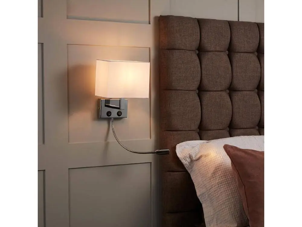 Certifié CE Ledkia Applique Murale Métal avec Flex LED de Lecture Waldorf