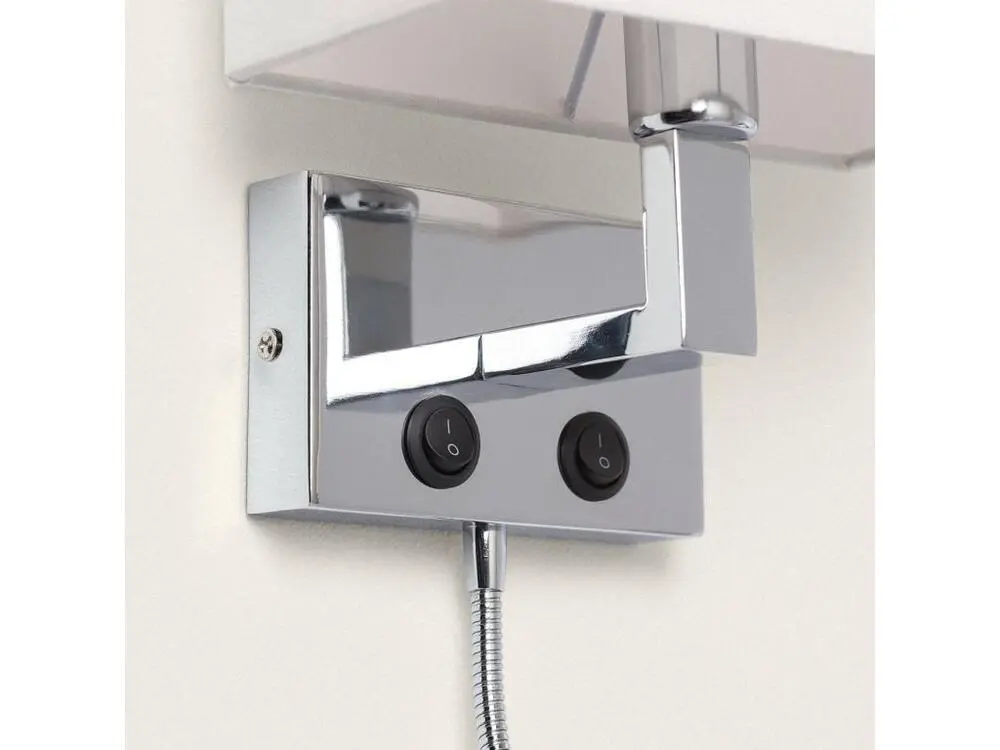 Certifié CE Ledkia Applique Murale Métal avec Flex LED de Lecture Waldorf
