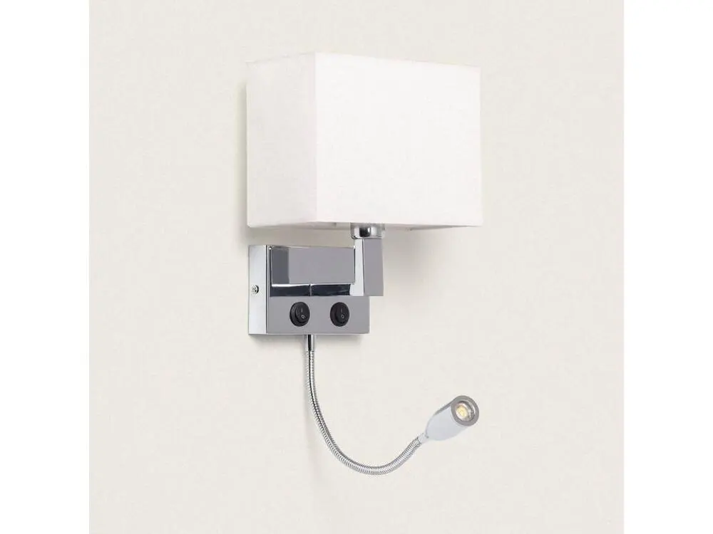 Certifié CE Ledkia Applique Murale Métal avec Flex LED de Lecture Waldorf